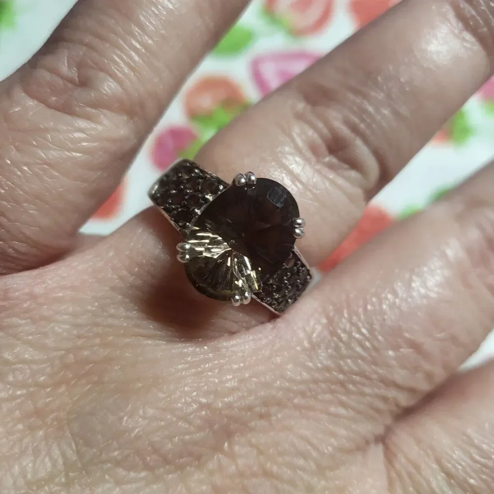 Brazilian Smoky Quartz Sterling Silver Ring